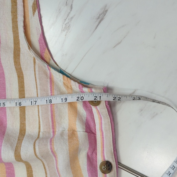 Westbound Multi Colored Vertical Linen Blend Midi Dress Size 1X - Picture 12 of 14